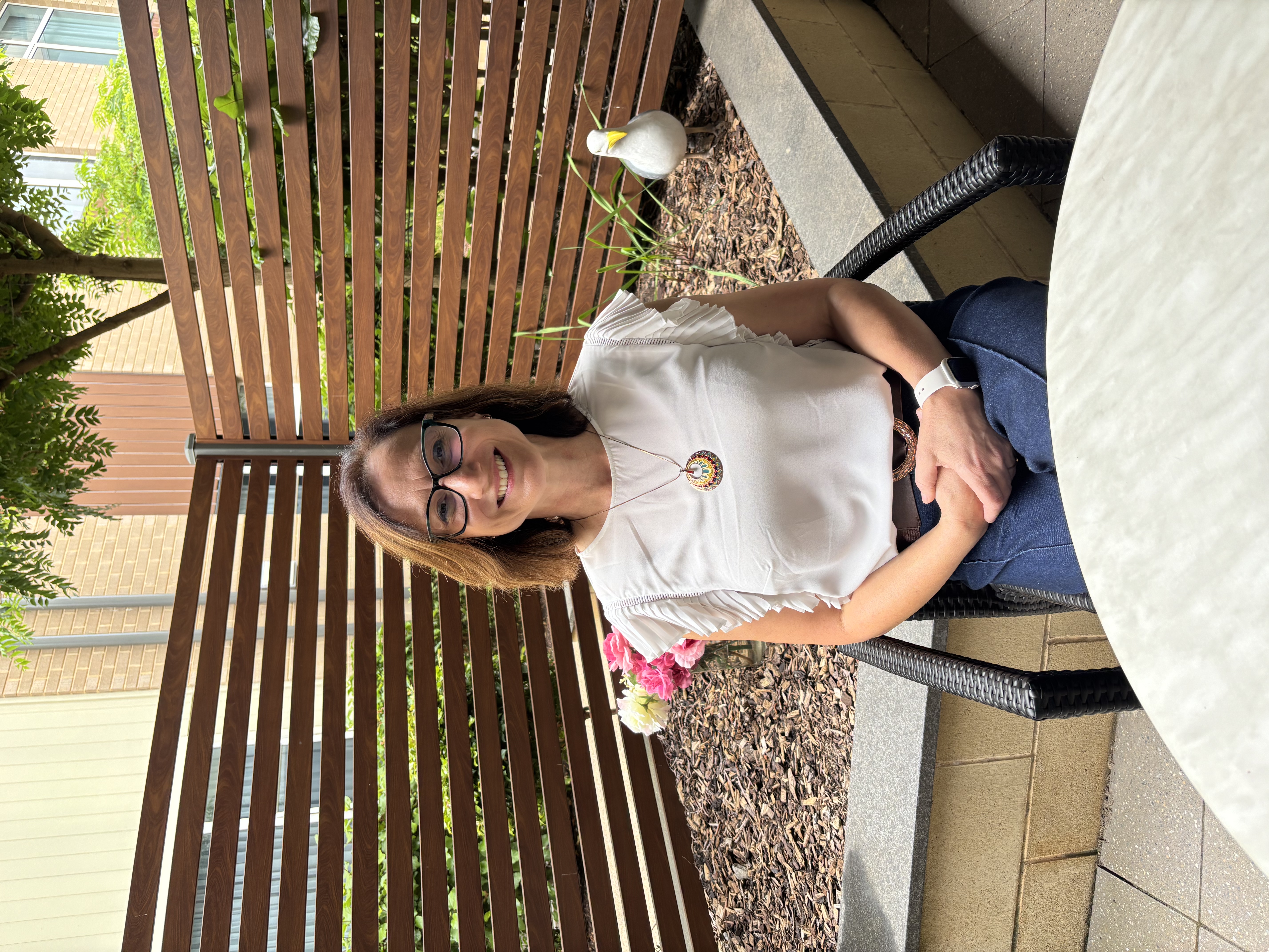 Patricia Nesci, Accredited Mental Health Social Worker, smiling outdoors